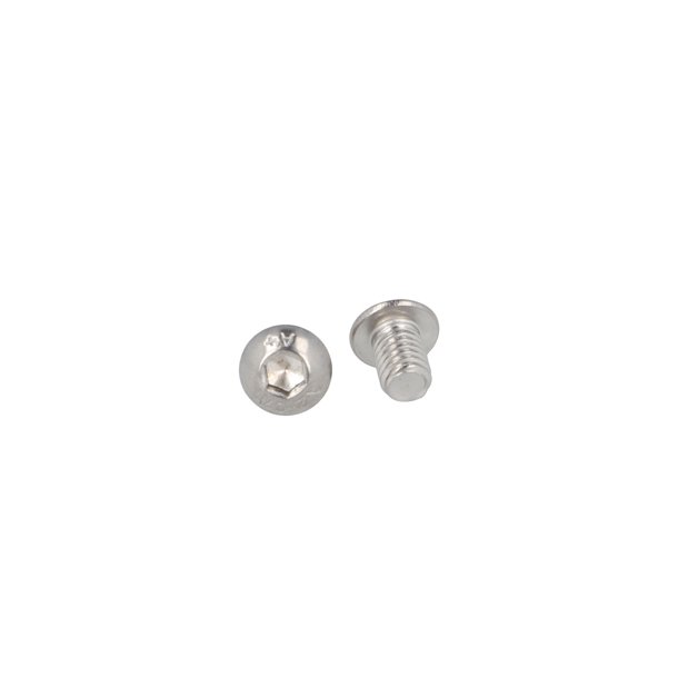Buttonhead Bolt/Skrue M6x8mm - Rustfri A2- DIN 7380