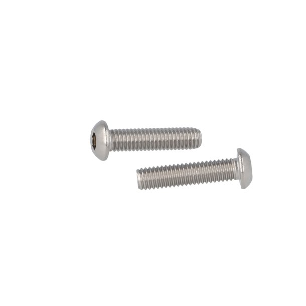Buttonhead Bolt/Skrue M6x25mm - Rustfri A2- DIN 7380