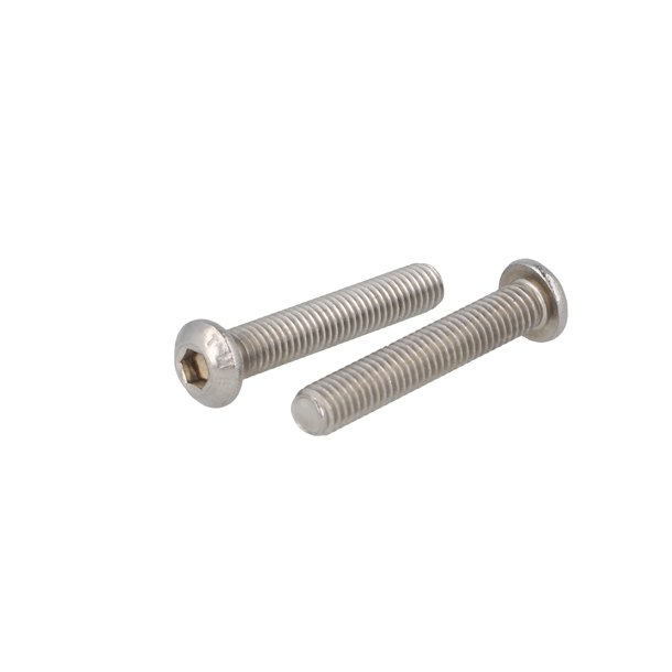 Buttonhead Bolt/Skrue M6x35mm - Rustfri A2- DIN 7380