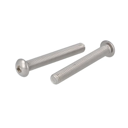 Buttonhead Bolt/Skrue M8x80mm - Rustfri A2- DIN 7380