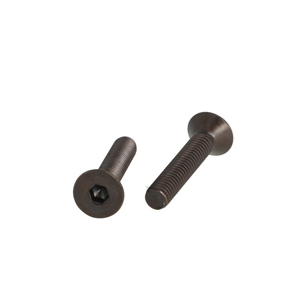 Undersnket Bolt M6x38mm - Stl - Sort Oxideret
