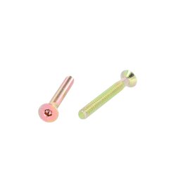 Undersnket Bolt M6x51mm - Gulforzinket - DIN 7991