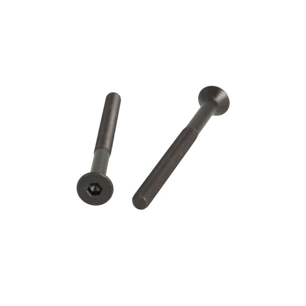 Undersnket Bolt M6x76mm - Stl - Sort Oxideret