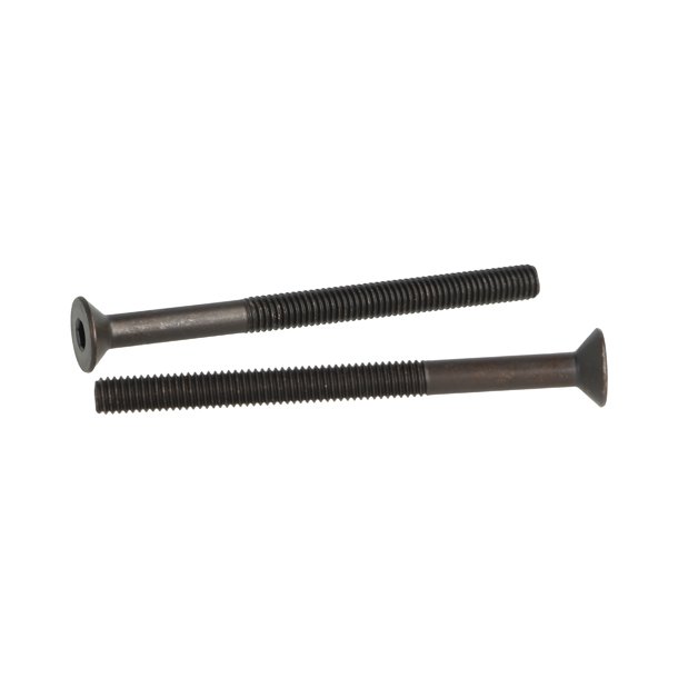 Undersnket Bolt M6x76mm - Stl - Sort Oxideret