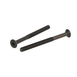 Undersnket Bolt M6x76mm - Stl - Sort Oxideret