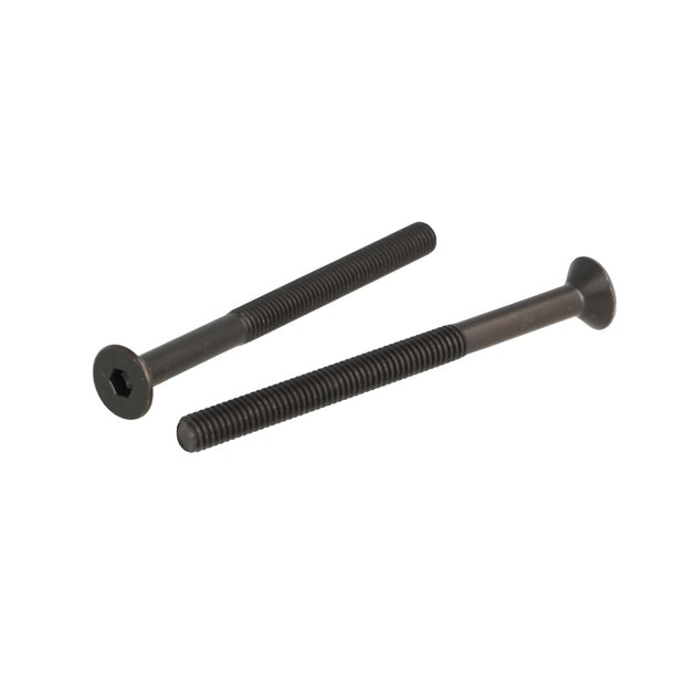 Undersnket Bolt M6x76mm - Stl - Sort Oxideret