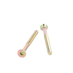 Undersnket Bolt M6x76mm - Gulforzinket - DIN 7991