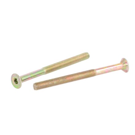 Unders�nket Bolt M6x76mm - Gulforzinket - DIN 7991