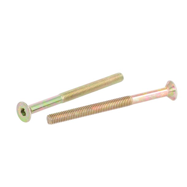 Undersnket Bolt M6x76mm - Gulforzinket - DIN 7991