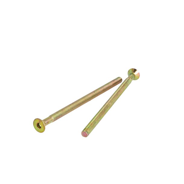 Undersnket Bolt M6x110mm - Gulforzinket - DIN 7991