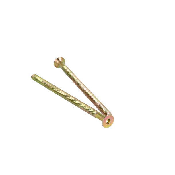 Undersnket Bolt M6x110mm - Gulforzinket - DIN 7991