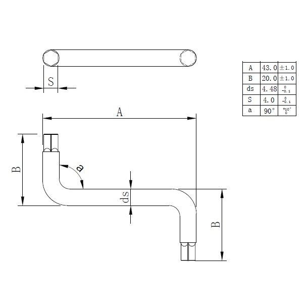 Unbrakongle 4mm - Z Formet - Elforzinket