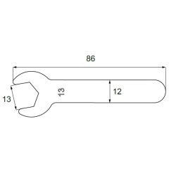 Spndengle M8/13mm - Gulforzinket