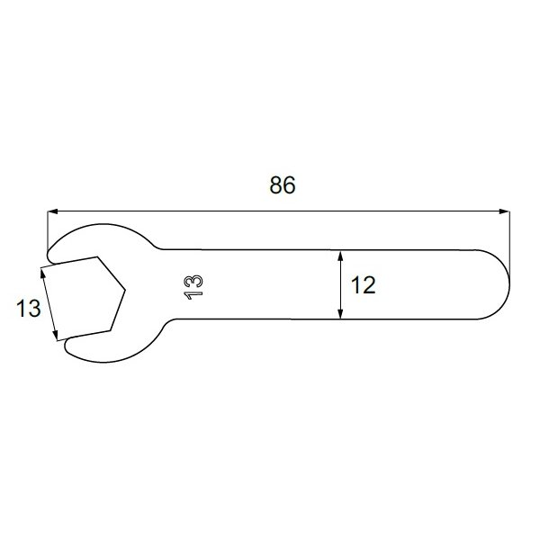 Spndengle M8/13mm - Gulforzinket