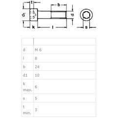 Unbrako Bolt M6x16mm - Rustfri A2 - DIN 912