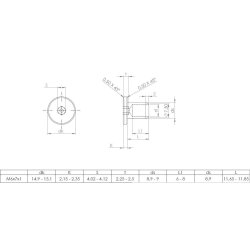 Rustfri Stl Mbelhoved 15x12x9mm - M6
