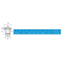 Messing Mbelhoved 19x10x9mm - M6 - Messing