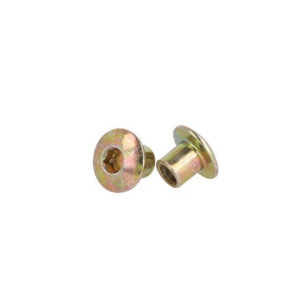 St�l M�belhoved �15x8,5x8mm - M6 - Gulforzinket