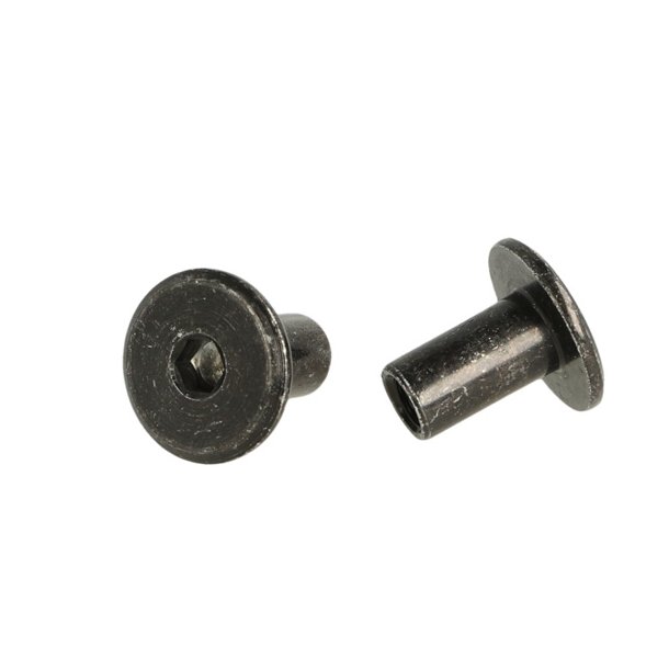 Stl Mbelhoved 19,5x9x16mm - M6 - Sort