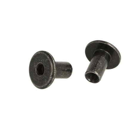 St�l M�belhoved �19,5x9x16mm - M6 - Sort