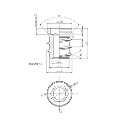 Gevindbsning M6x12mm - Forzinket