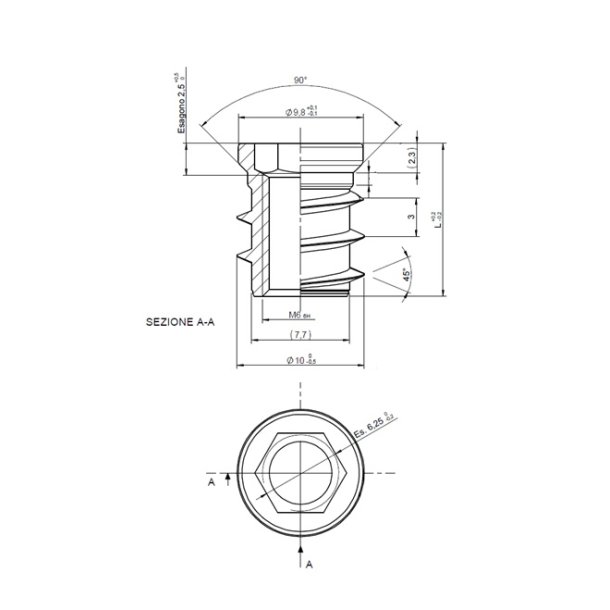 Gevindbsning M6x12mm - Forzinket