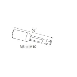 Gevind Bit til Montering Af M8 Ansatsskrue