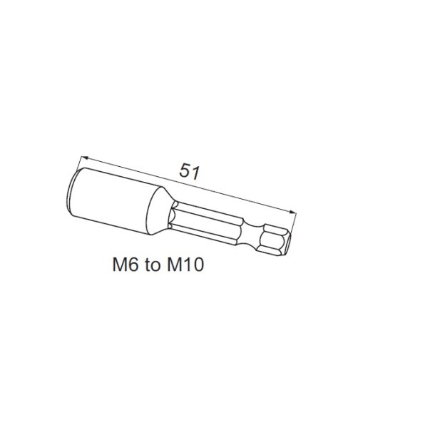 Gevind Bit til Montering Af M8 Ansatsskrue