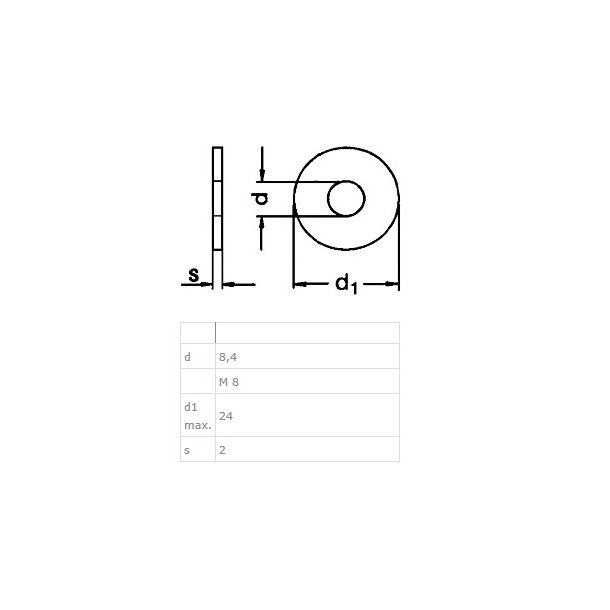 Spndeskive 24x8,4x2mm - Rustfri A2 - DIN 9021