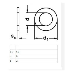 Spndeskive 16x8x2mm - Rustfri A2 - DIN 1440