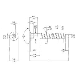 Samleskrue 5x50mm - Elgalvaniseret