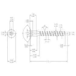 Samleskrue 6x50mm - Elgalvaniseret