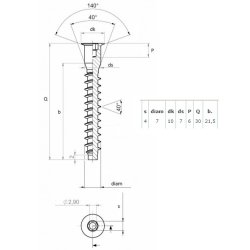 Samleskrue 7x30mm - Elgalvaniseret