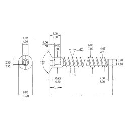 Samleskrue 7x50mm - Elgalvaniseret
