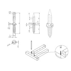 Lamelskrue 4,0x13x18mm - Gulforzinket Stl