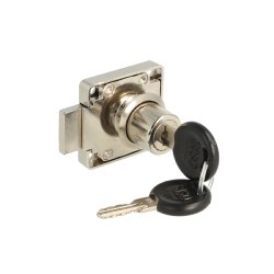 Skabsls "Ares" 19x22mm - Hjre - Forniklet