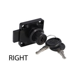 Skabsls "Ares" 19x22mm - Hjre - Sort