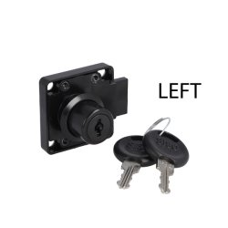 Skabsls "Ares" 19x22mm - Venstre - Sort