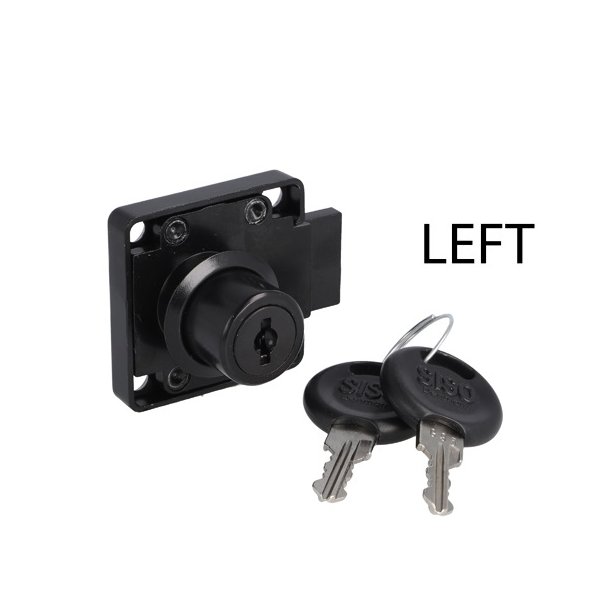 Skabsls "Ares" 19x22mm - Venstre - Sort - Samme Ngle