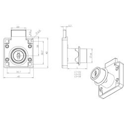 Skuffels "Hermes" 19x38mm - Forniklet - Samme Ngle