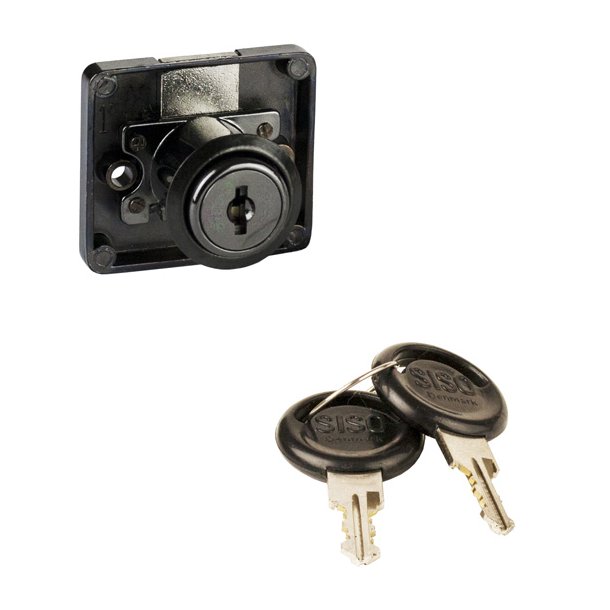 Skabsls "Hermes" 19x22mm - Sort