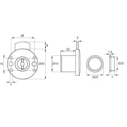 Skuffels "Gaia" 19x22mm - Forniklet - Hovednglesystem #11