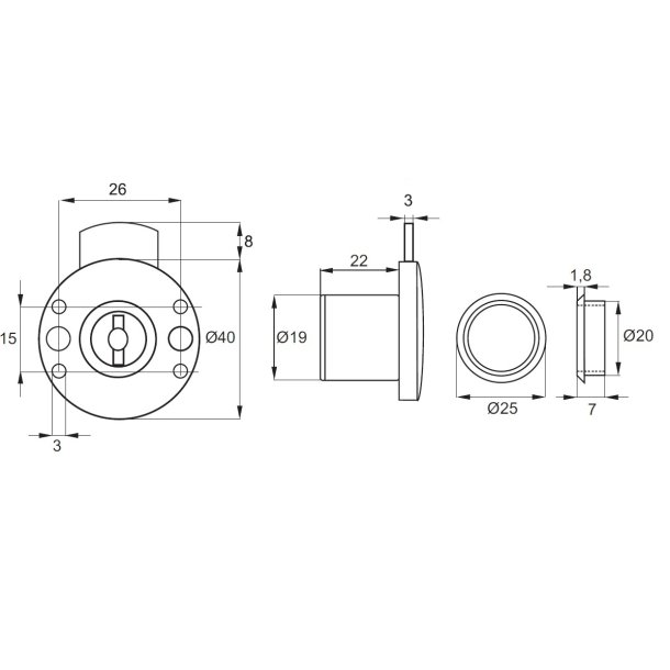 Skuffels "Gaia" 19x22mm - Samme Ngle