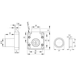 Skuffels "Pontos" 19x22mm - med Smk - Samme Ngle