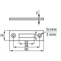 Slutblik til Skabs og Jalousiskabsls - Rektangulr