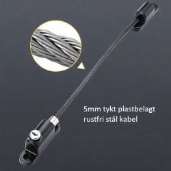 Vinduessikring V8+ med Kabel og N�gle - Hvid