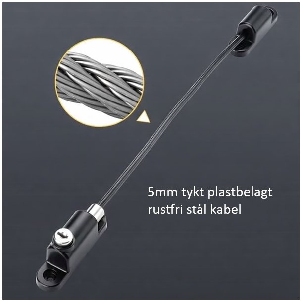 Vinduessikring V8+ med Kabel og N�gle - Hvid