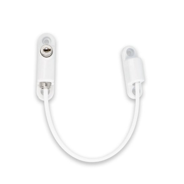 Vinduessikring V8+ med Kabel og N�gle - Hvid