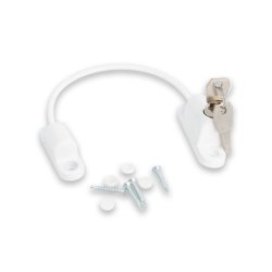 Vinduessikring V8+ med Kabel og N�gle - Hvid