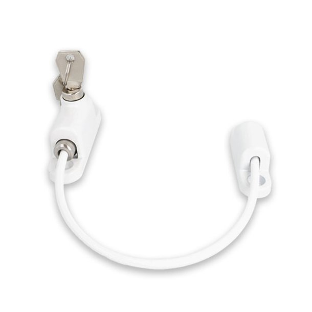 Vinduessikring V8+ med Kabel og N�gle - Hvid